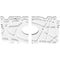 Ekena Millwork Novo Architectural Grade PVC Ceiling Medallion, 12"W x 8"H x 3"ID x 4 1/4"C x 1"P, Two-Piece CMP12X8NO2-03000 - alternate 2